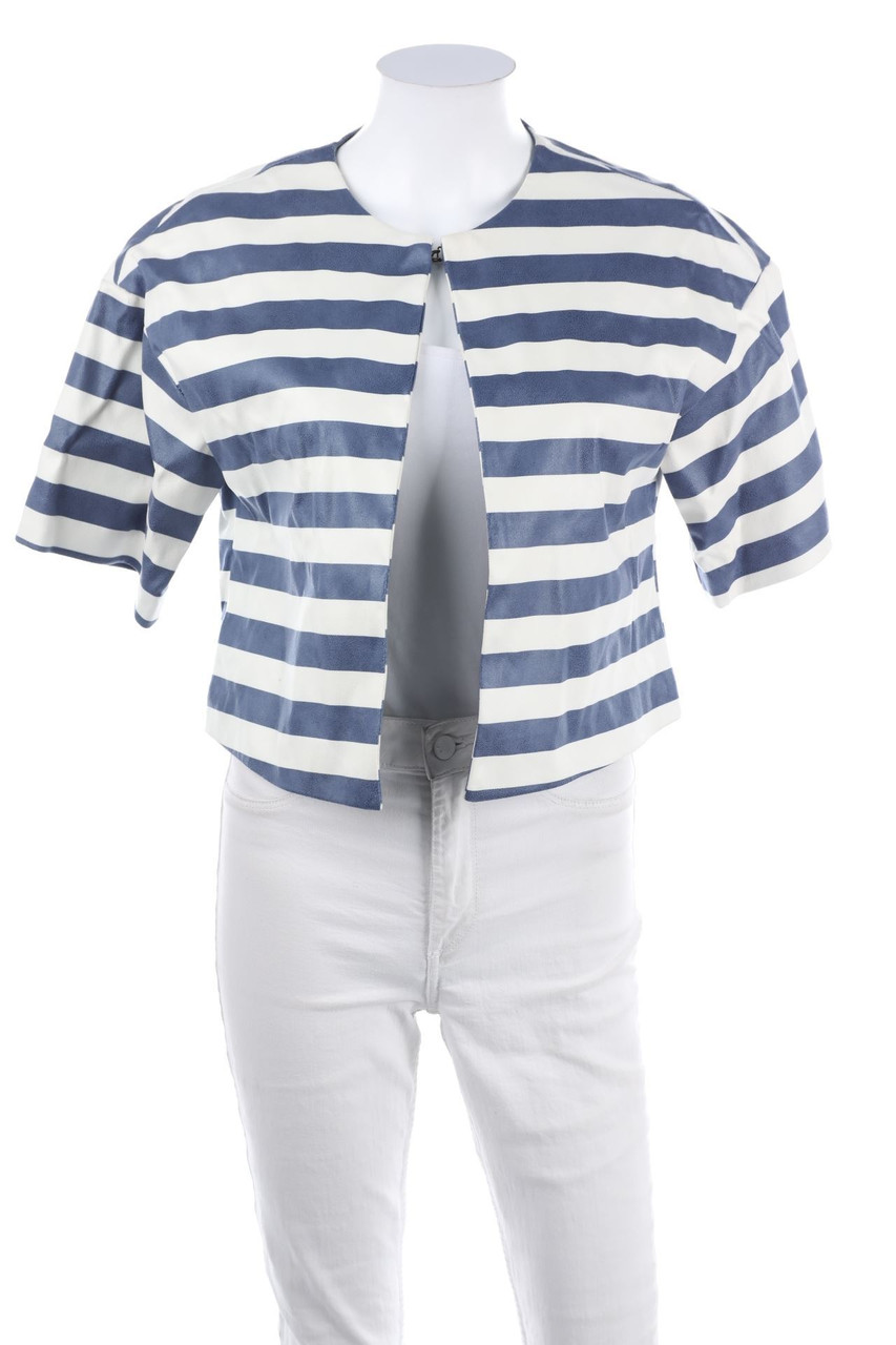 PINK AMBER - Stripe Blazer, Nautical Style - M