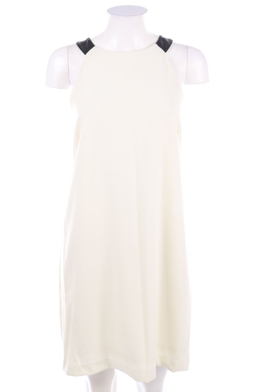 HOPE COLLECTION - Dress with Faux Leather Details - M