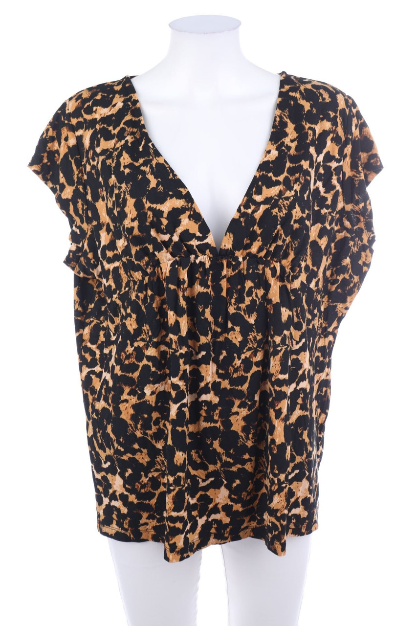 BODYFLIRT - Kurzarm-Shirt mit Leo-Print - D 48-50
