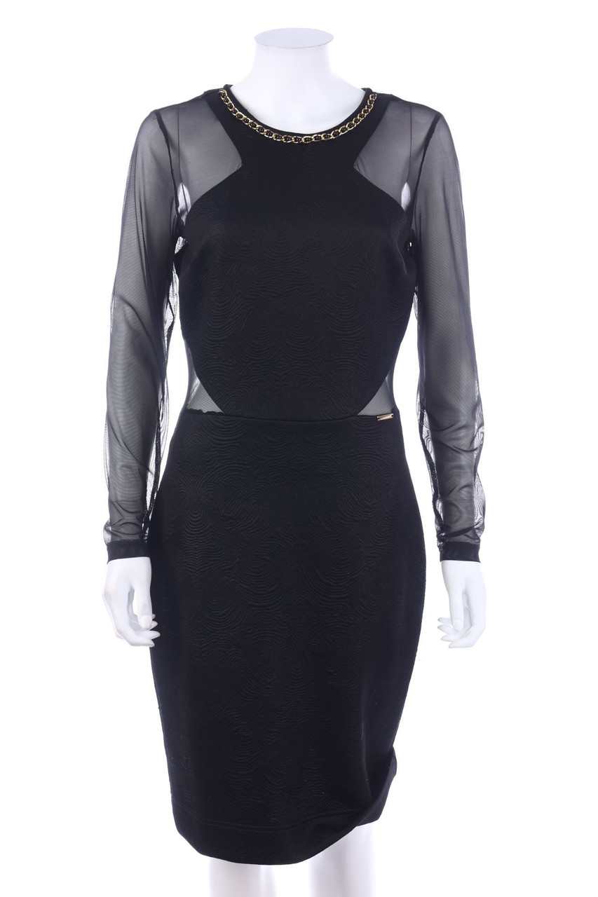 SECONDHAND - Kleid mit Mesh-Einsatz - L