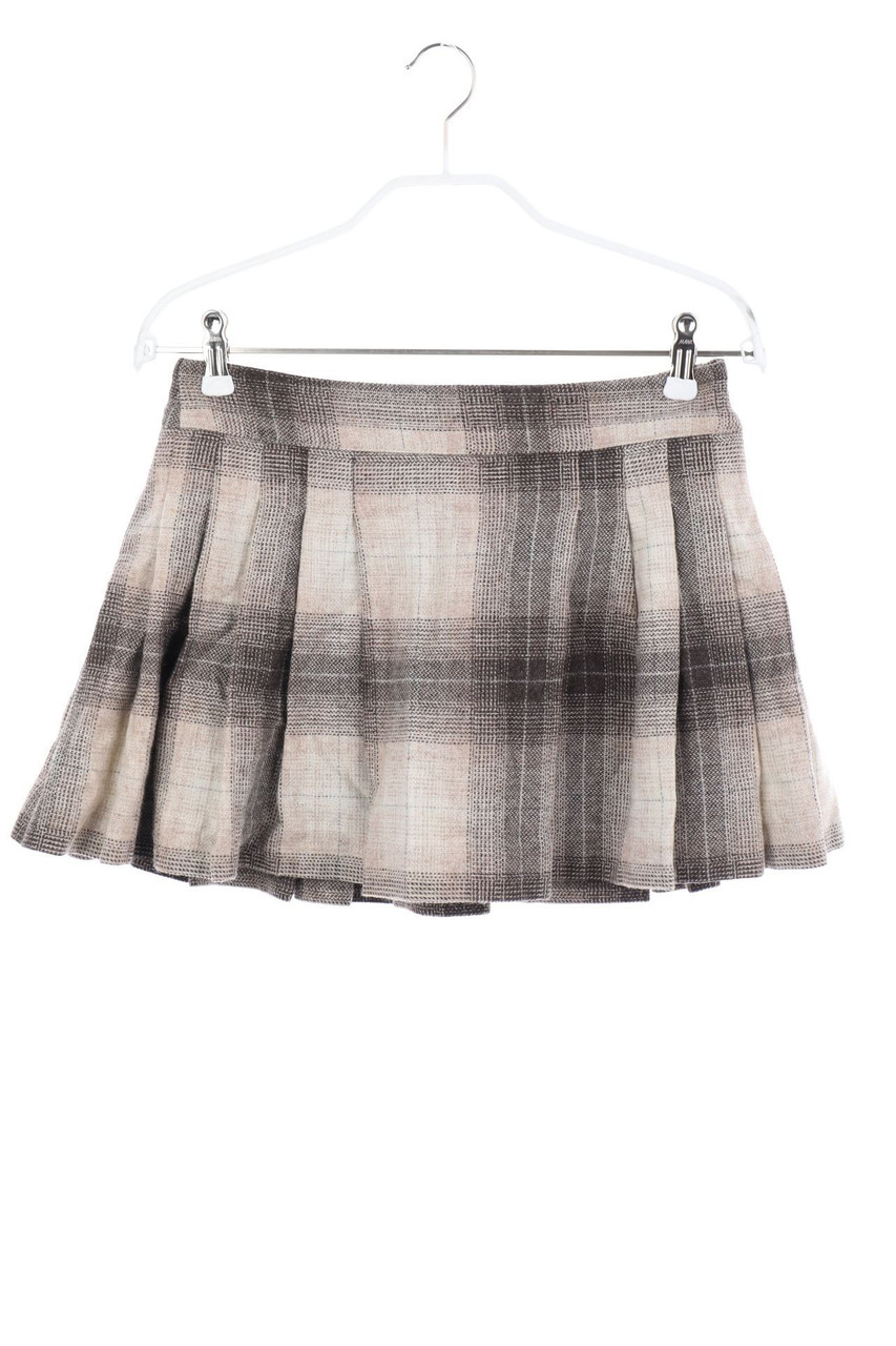 MANGO CASUAL SPORTSWEAR - Falten-Mini-Rock aus Woll-Mix - D 32