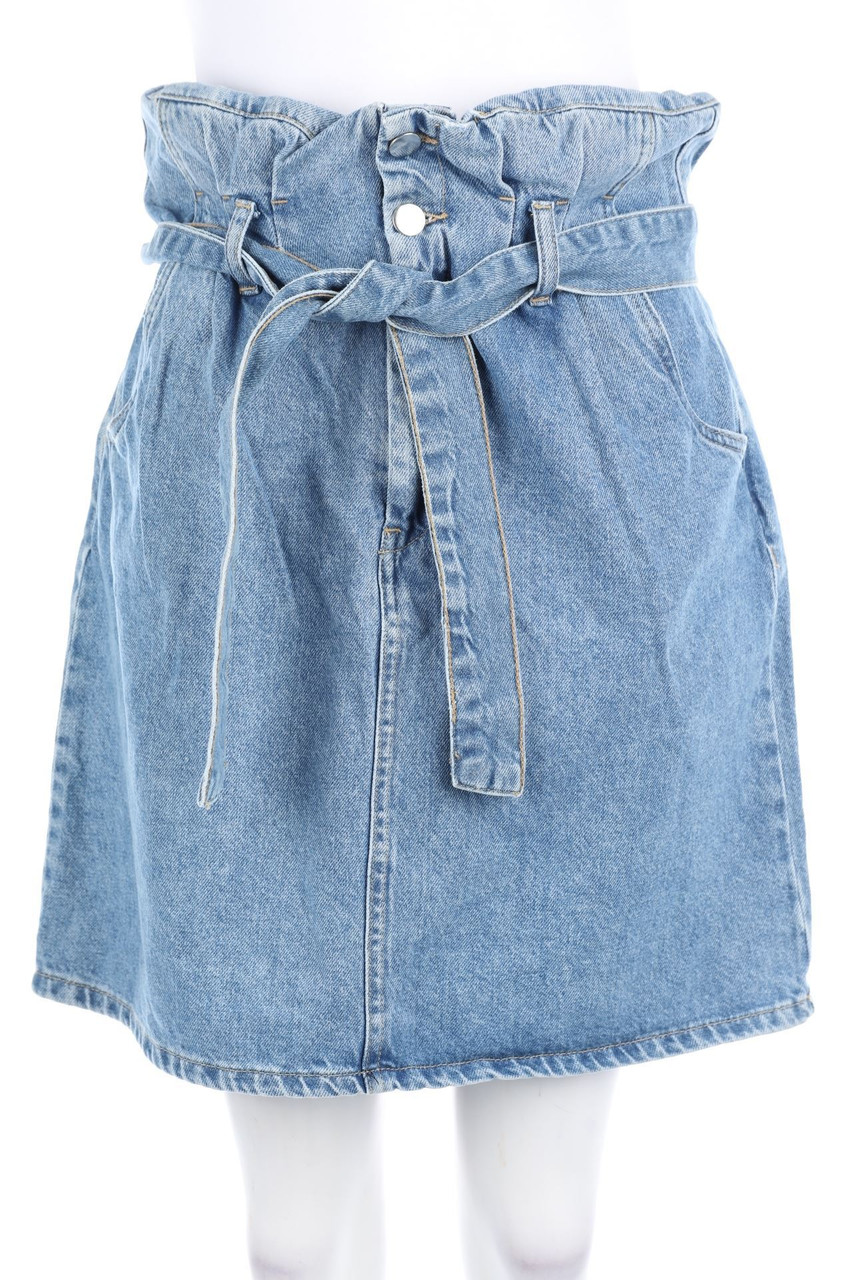 MOHITO - Used Look-Jeansrock mit Gürtel - D 40