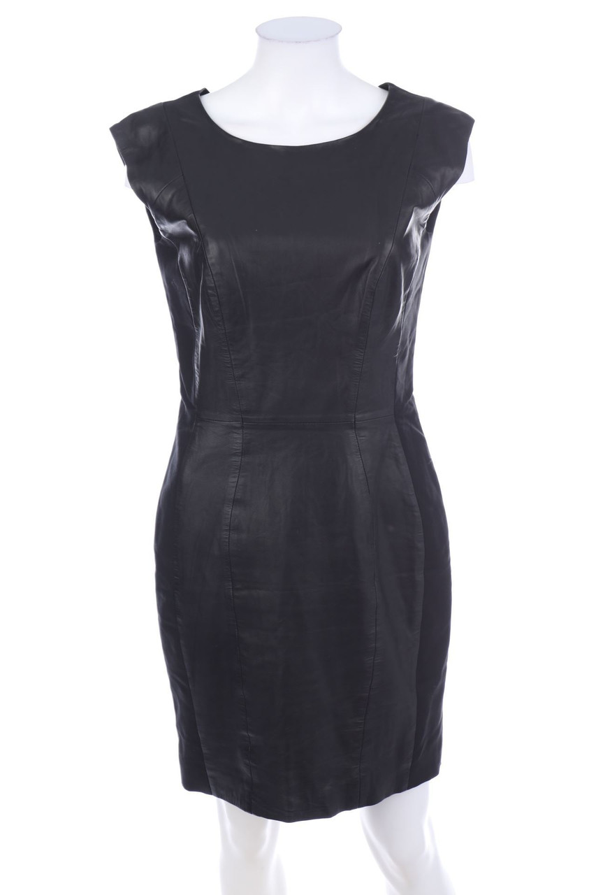 H&M - Etui-Kleid mit Kunstleder-Details - D 38