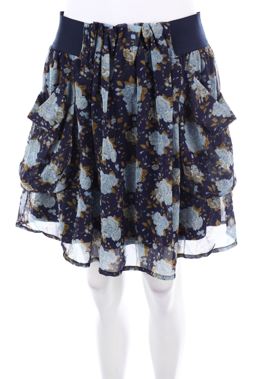 H&M - Chiffon-Minirock mit Blumen-Print - M