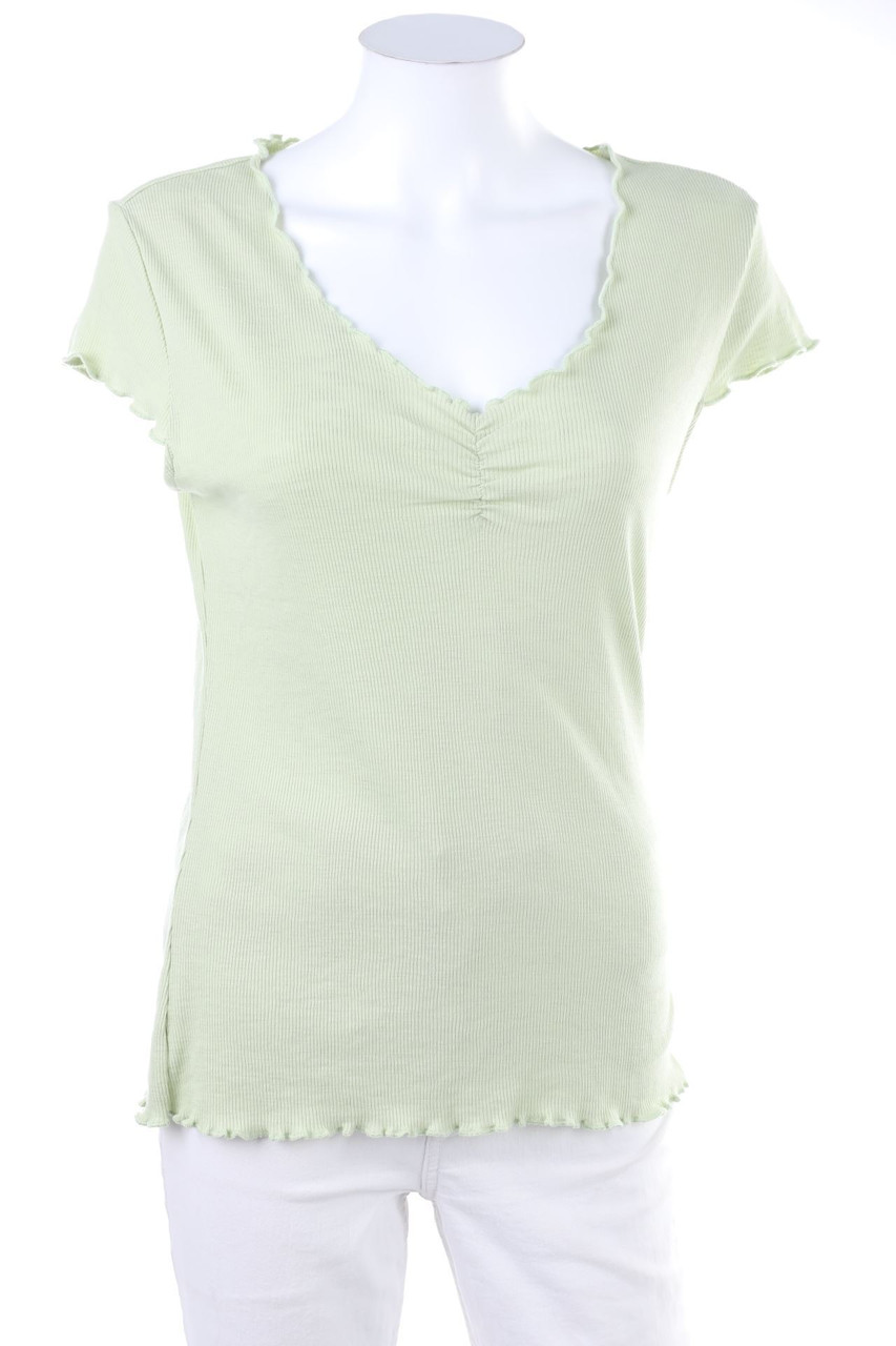 TOM TAILOR Denim - Kurzarm-Shirt mit Raffungen - M