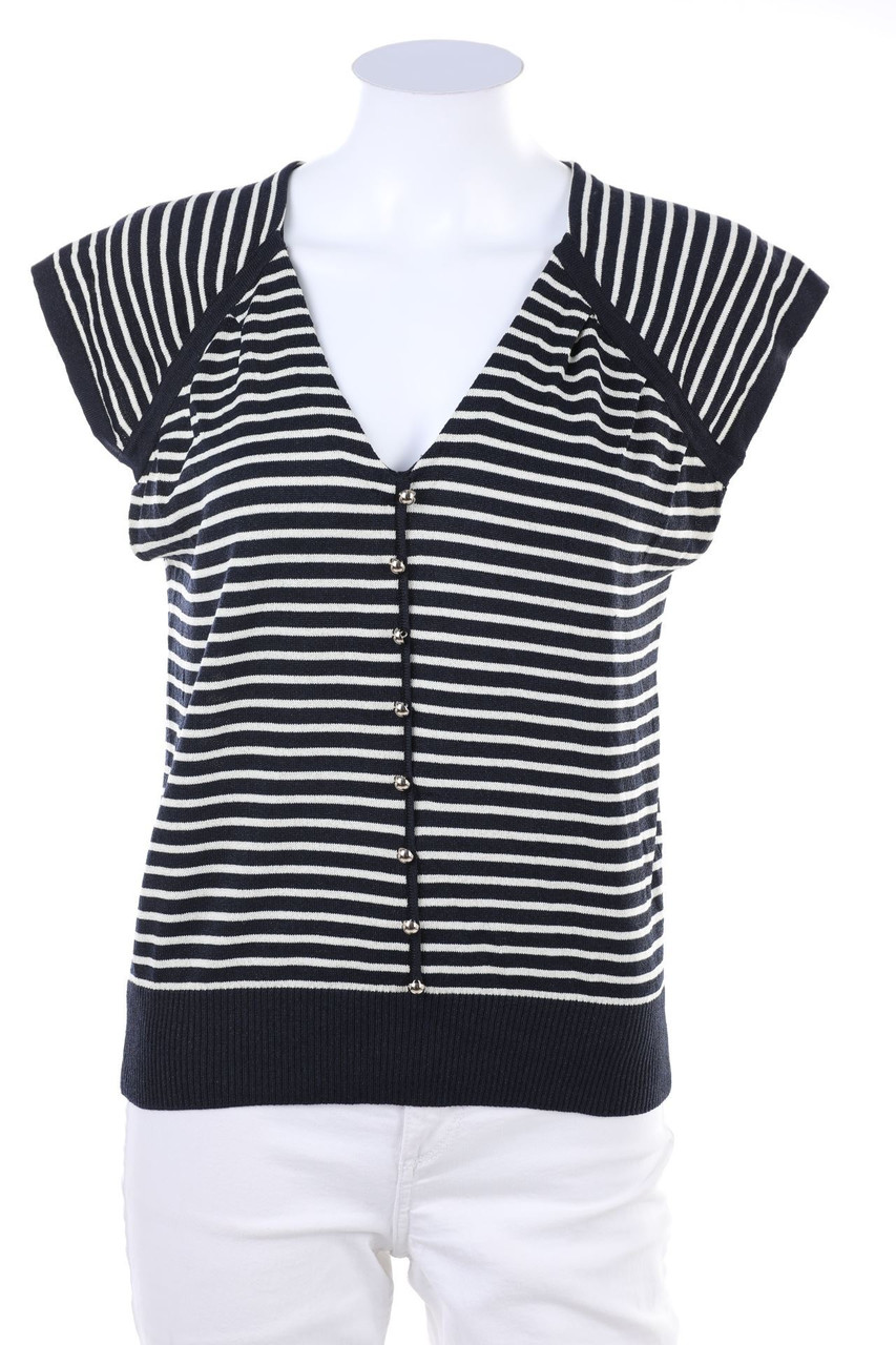 MORGAN - Glitter-Shortsleeve Pullover - XS