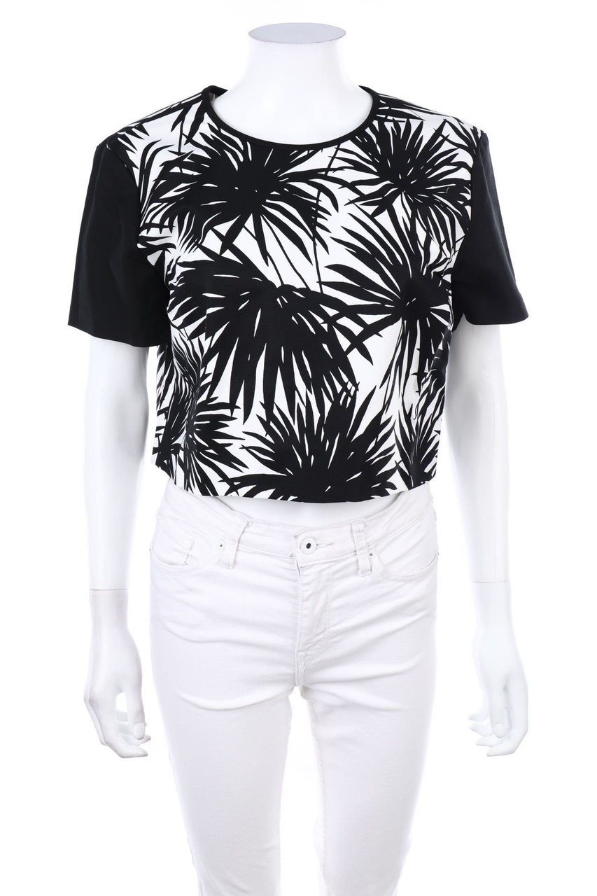 MICHAEL MICHAEL KORS - Shortsleeve Blouse with Tropical Print - L