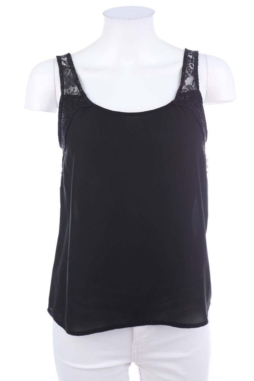 zebra - Blouse Top with Lace - S