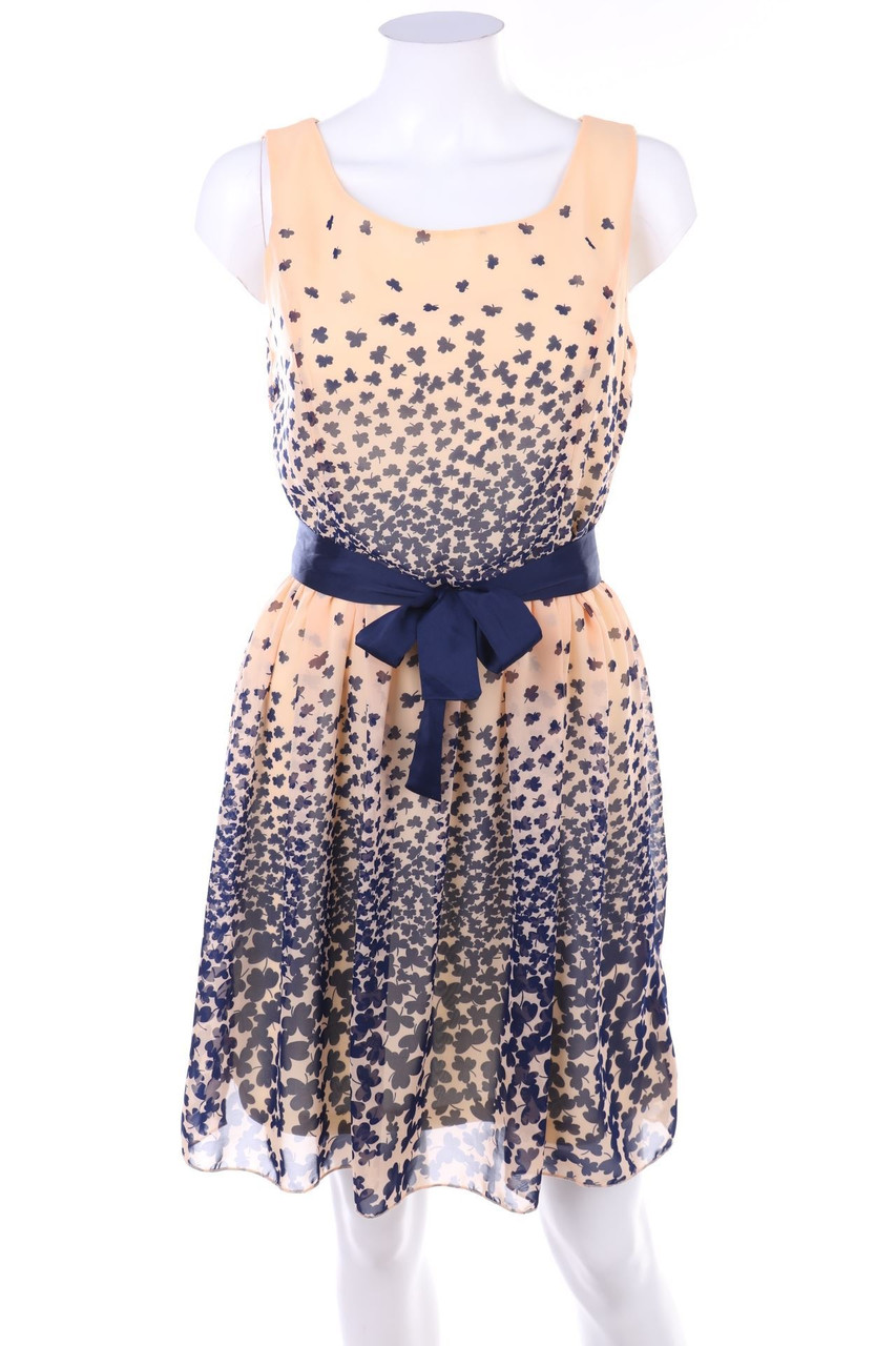 ANNA FIELD - Chiffon-Cocktail Dress with Print - D 36