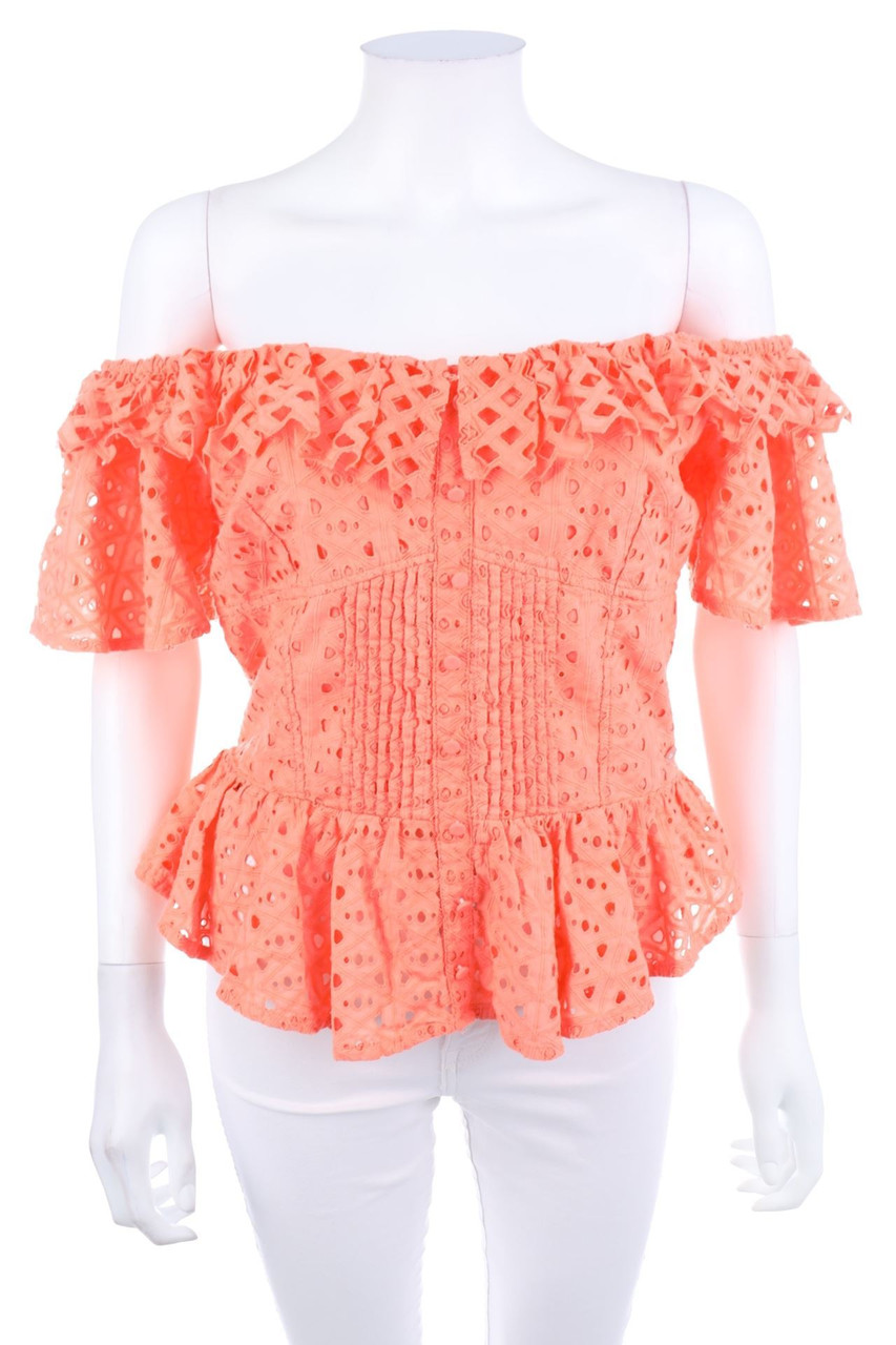 GUESS - Off-the-shoulder blouse with Volants - L