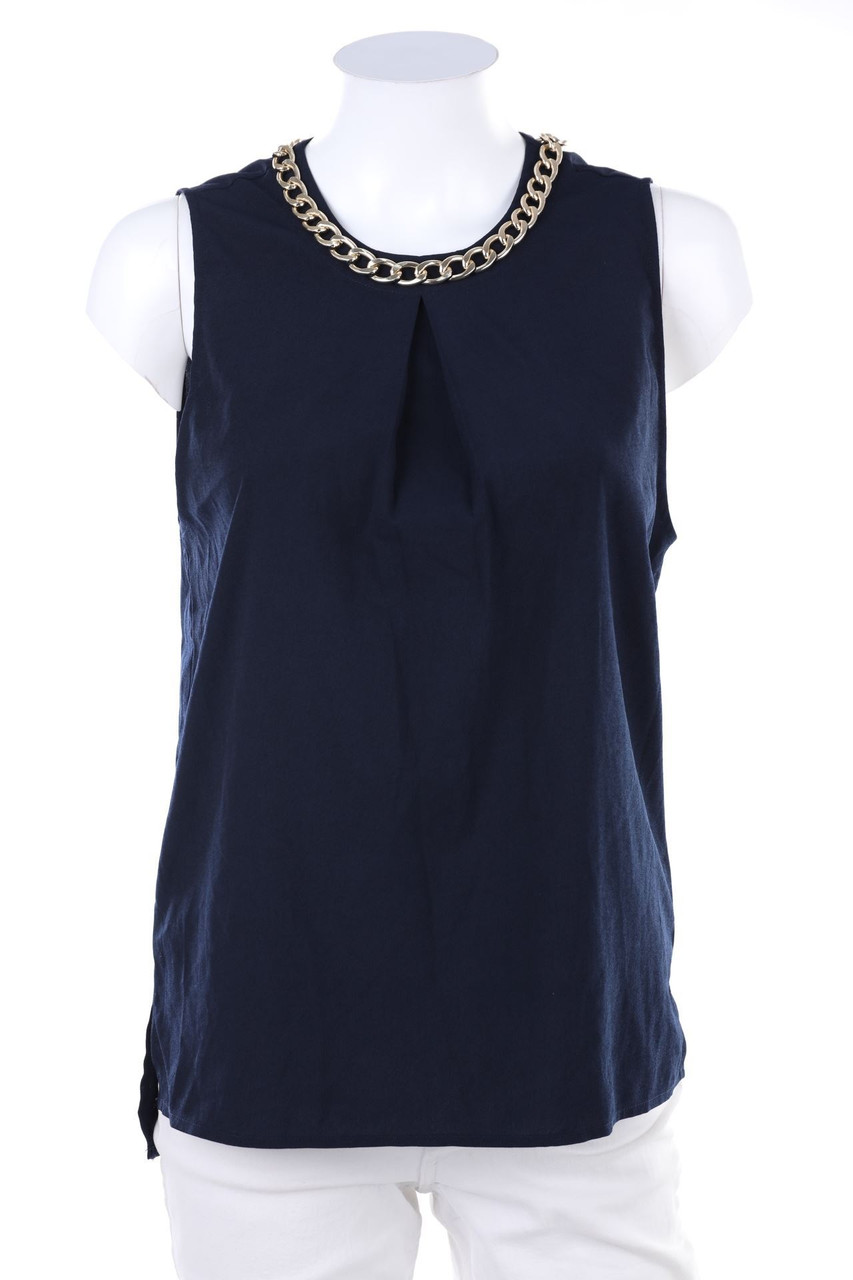 zebra - Blouse Top with Chain - S