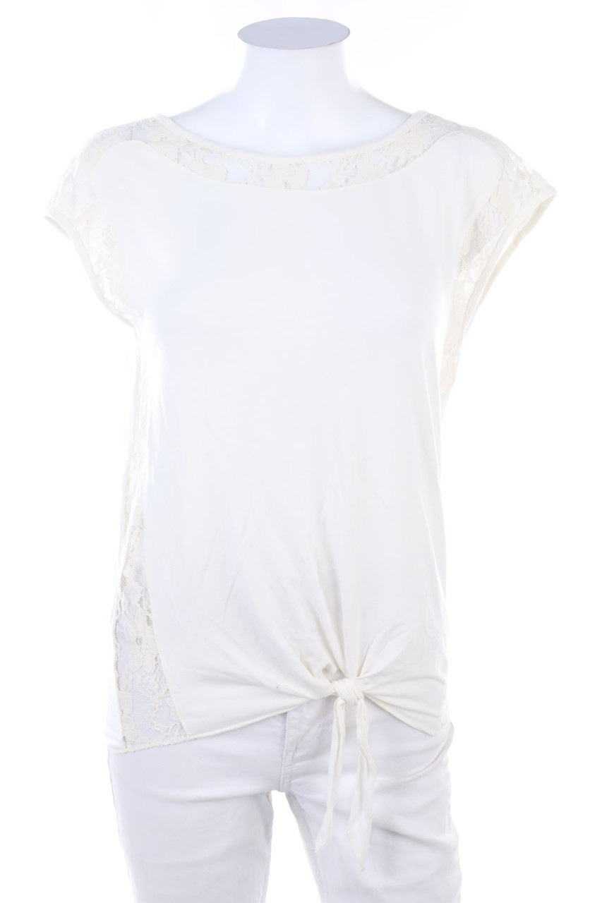 linea TESINI - Shortsleeve-Shirt with Lace to tie - D 34