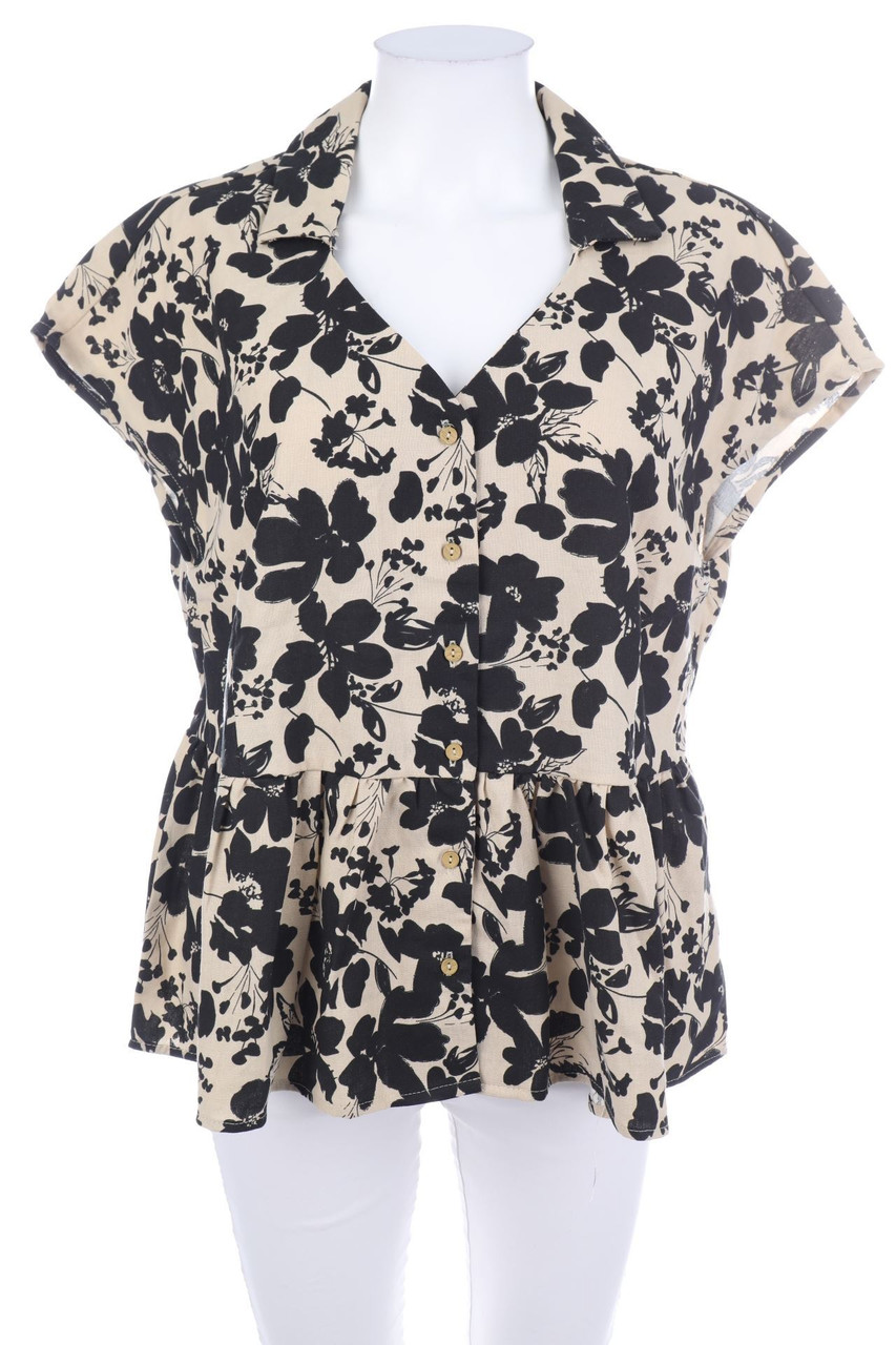 BELOVED - Kurzarm-Bluse mit Blumen-Print - D 40