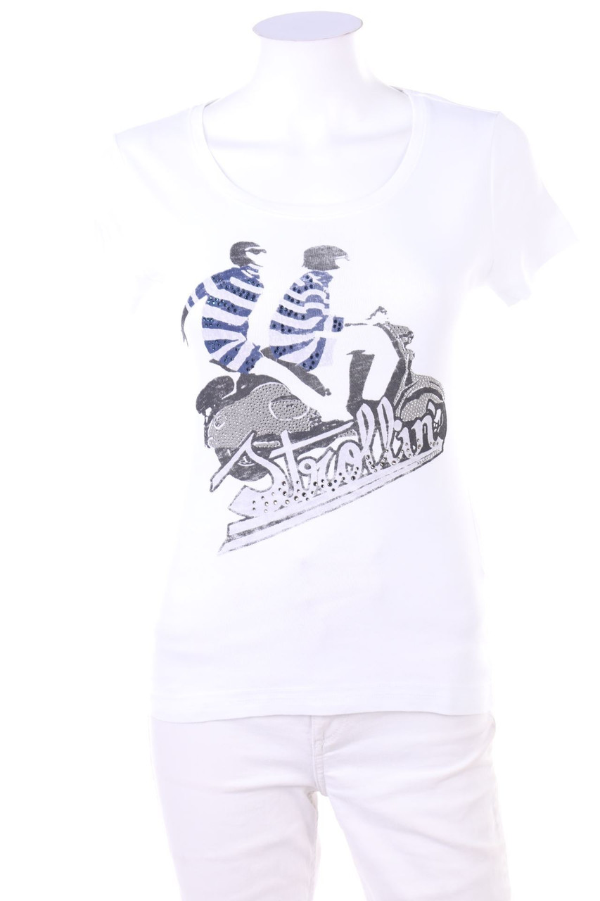 MARGITTES - Shortsleeve-Shirt with Rhinestones - XS