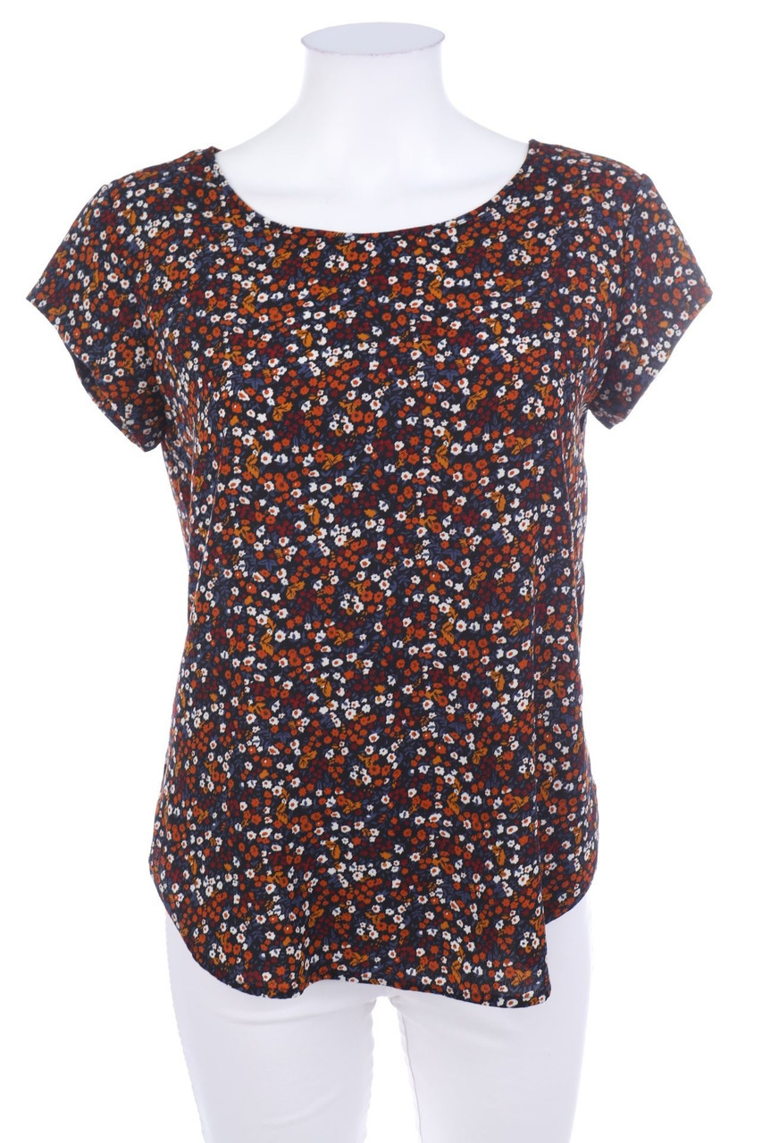 ONLY - Kurzarm-Bluse mit Blumen-Print - D 38