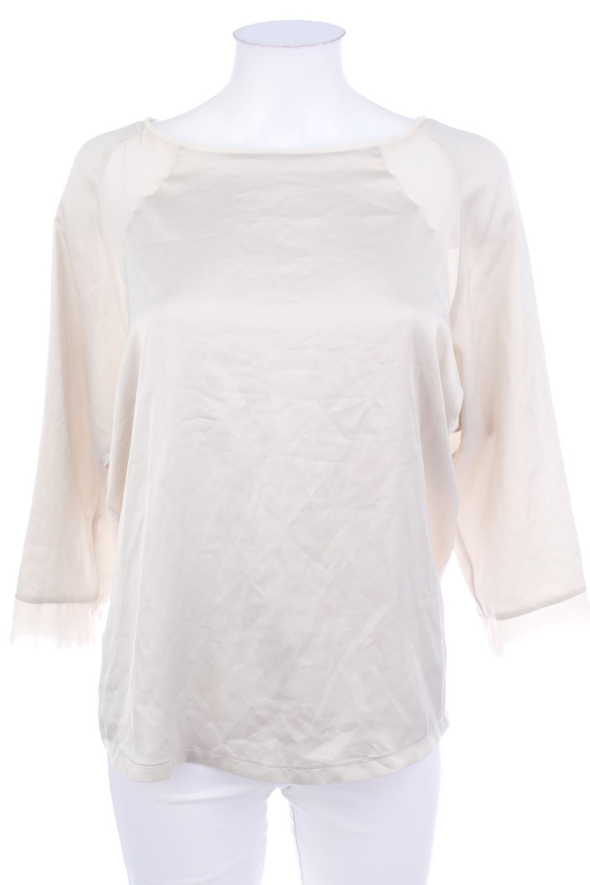 MANGO - Satin-Bluse mit 3/4-Ärmel - S