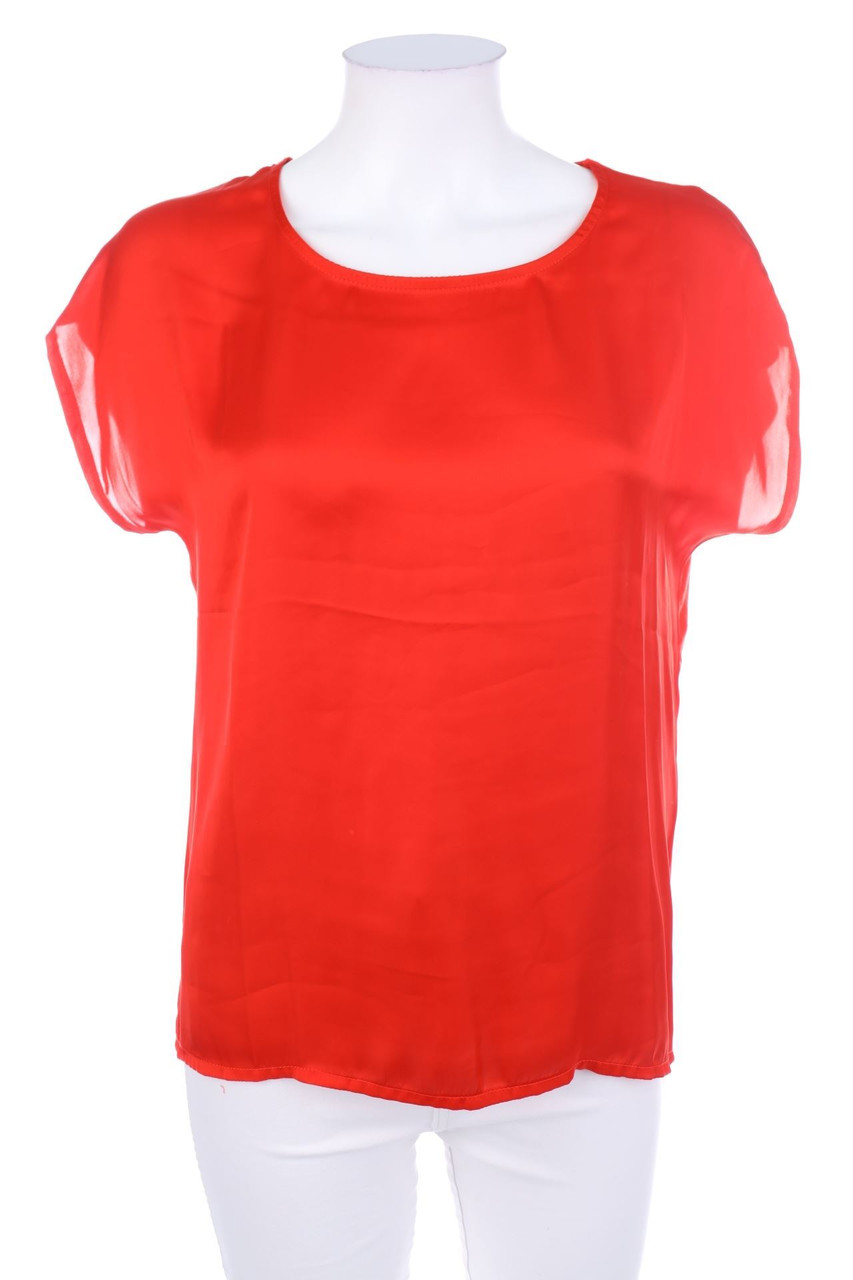 MORE & MORE - Satin Shortsleeve Blouse - D 36