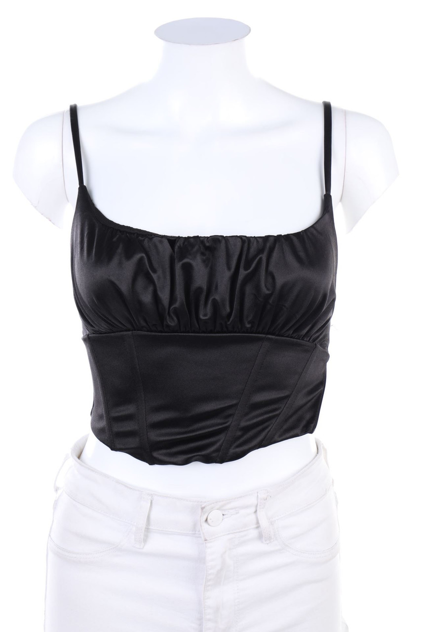 Bershka - Satin Crop-Top - XS