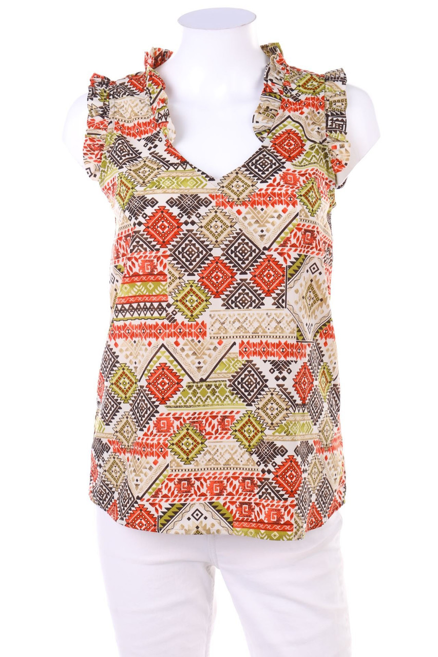 COLLECTIVE CONCEPTS - Blusentop mit Ethno-Print - XS