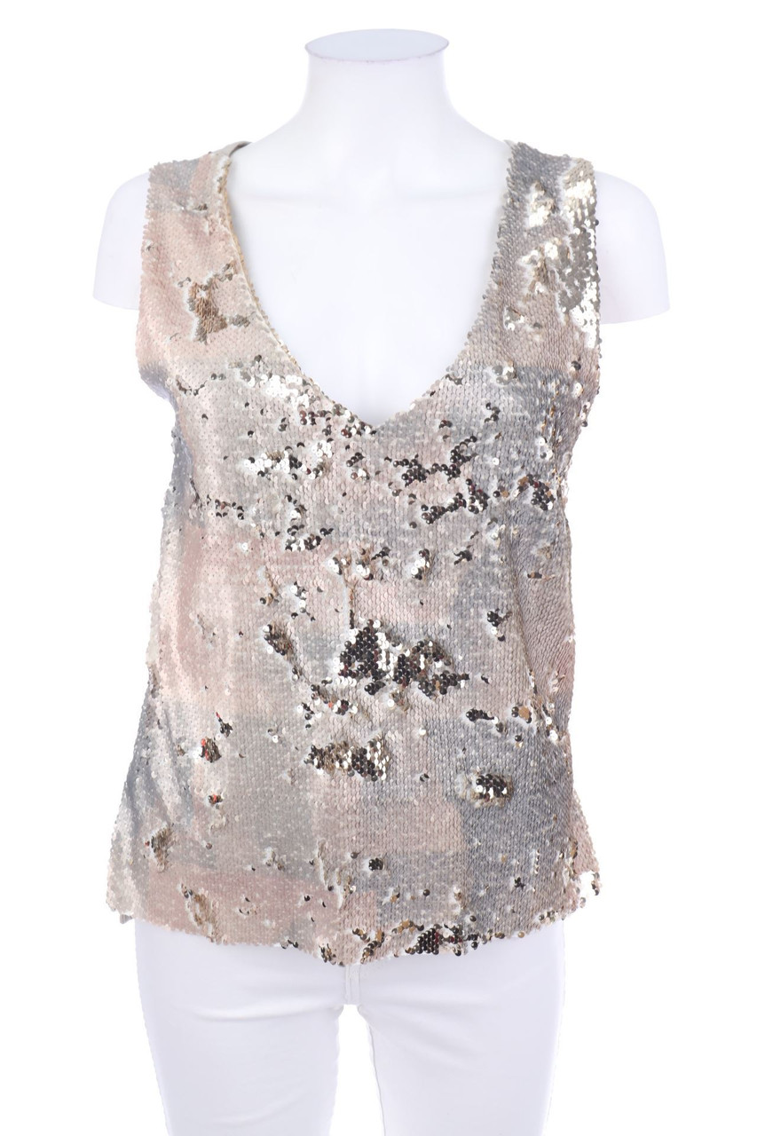 MANGO - Top mit Wende-Pailletten - XS