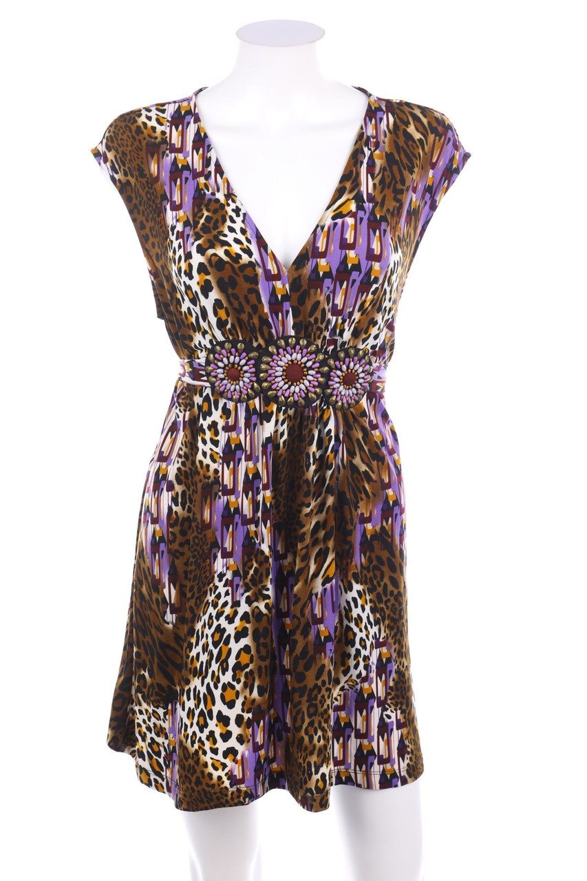 Beige - dress with Print - L