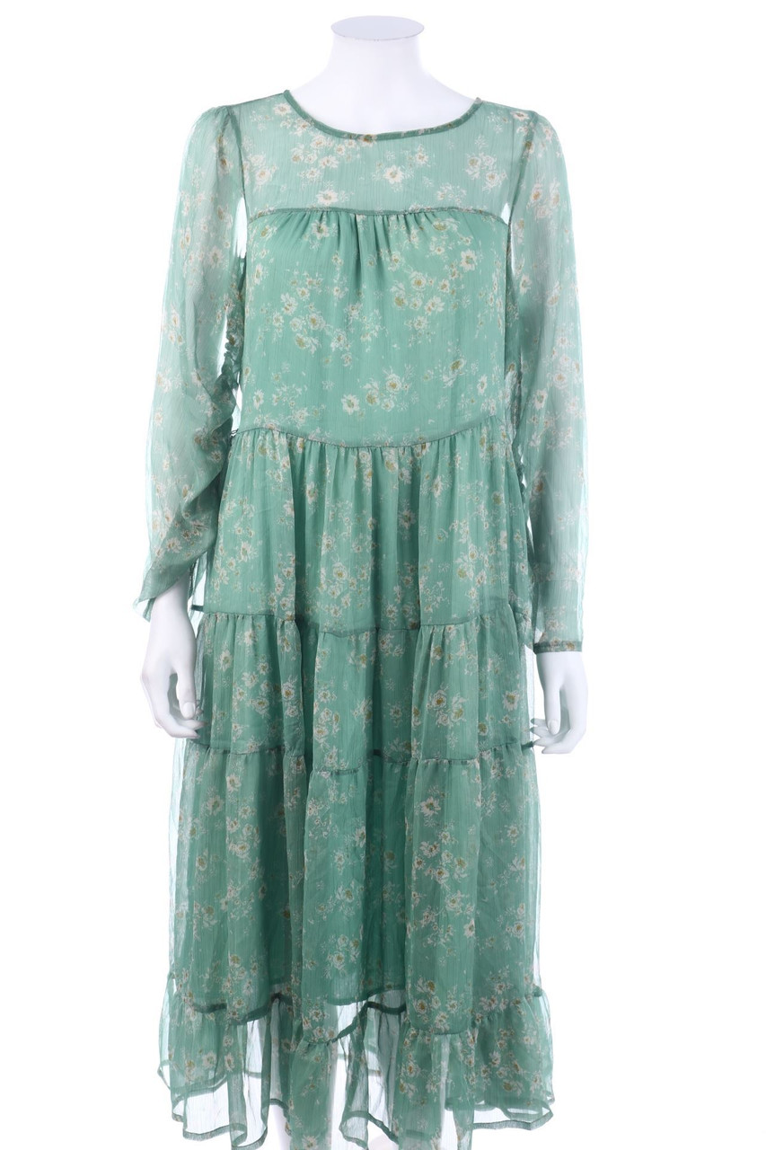 RESERVED - Maxi Dress with Flower Print - D 38