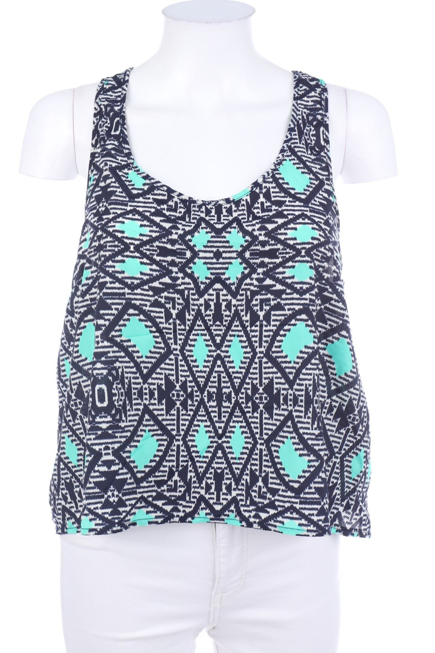SECONDHAND - Blouse Top with Ethno Print - S