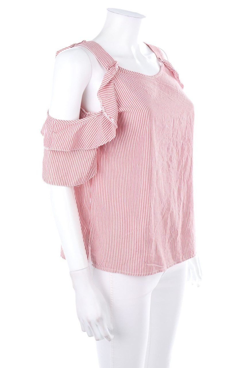 CLOCKHOUSE by C&A - Cold-Shoulder-Streifen-Top mit Glitzer - D 40