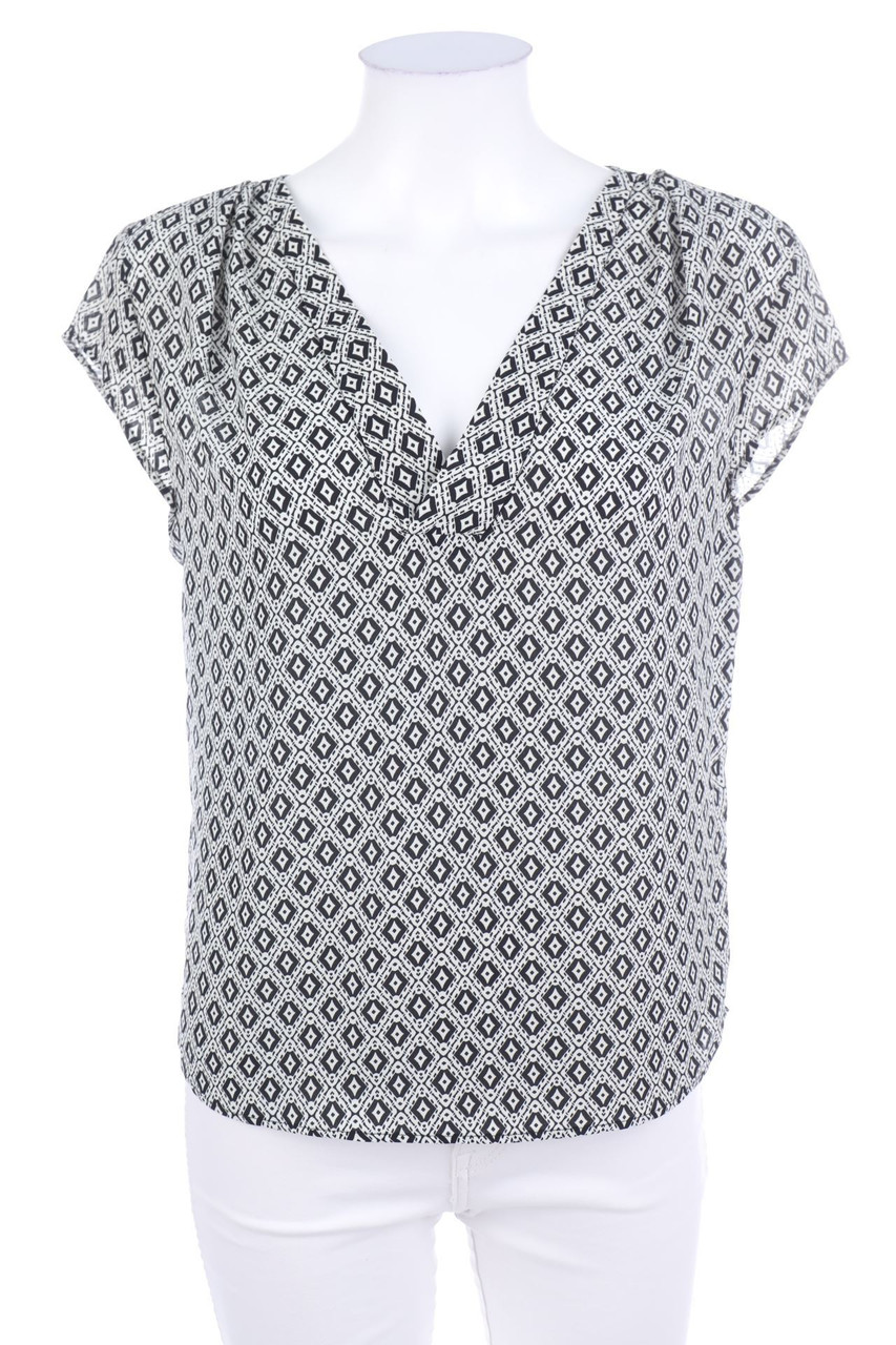 H&M CONSCIOUS - Kurzarm-Bluse mit Muster - D 34