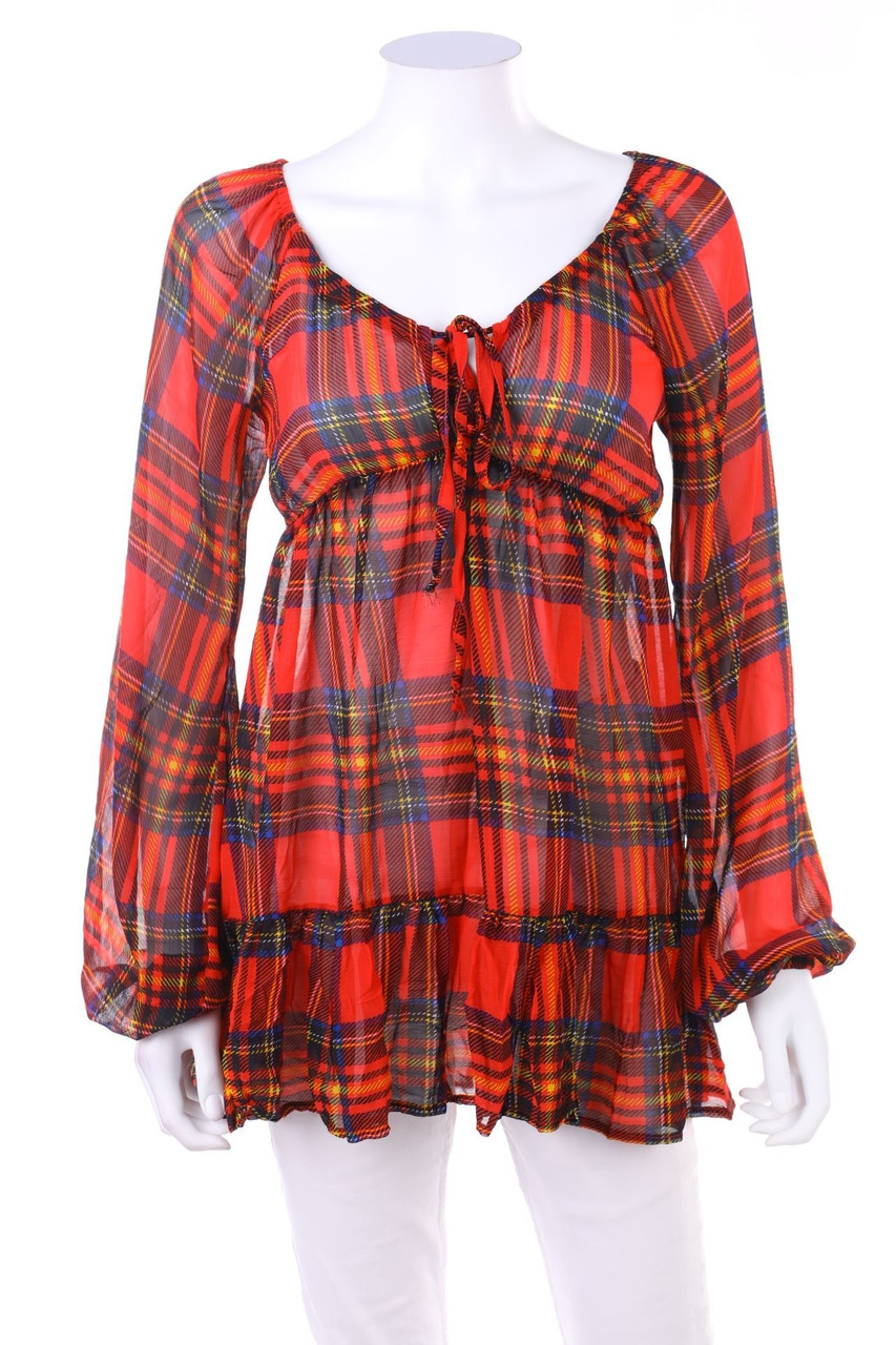 MORGAN - Blouse, Checked - S