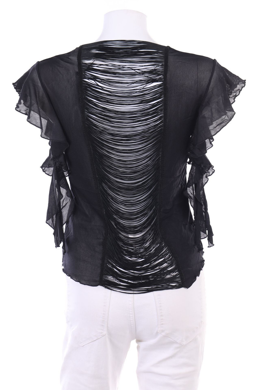 No Label - Shortsleeve Blouse with Rhinestones - M