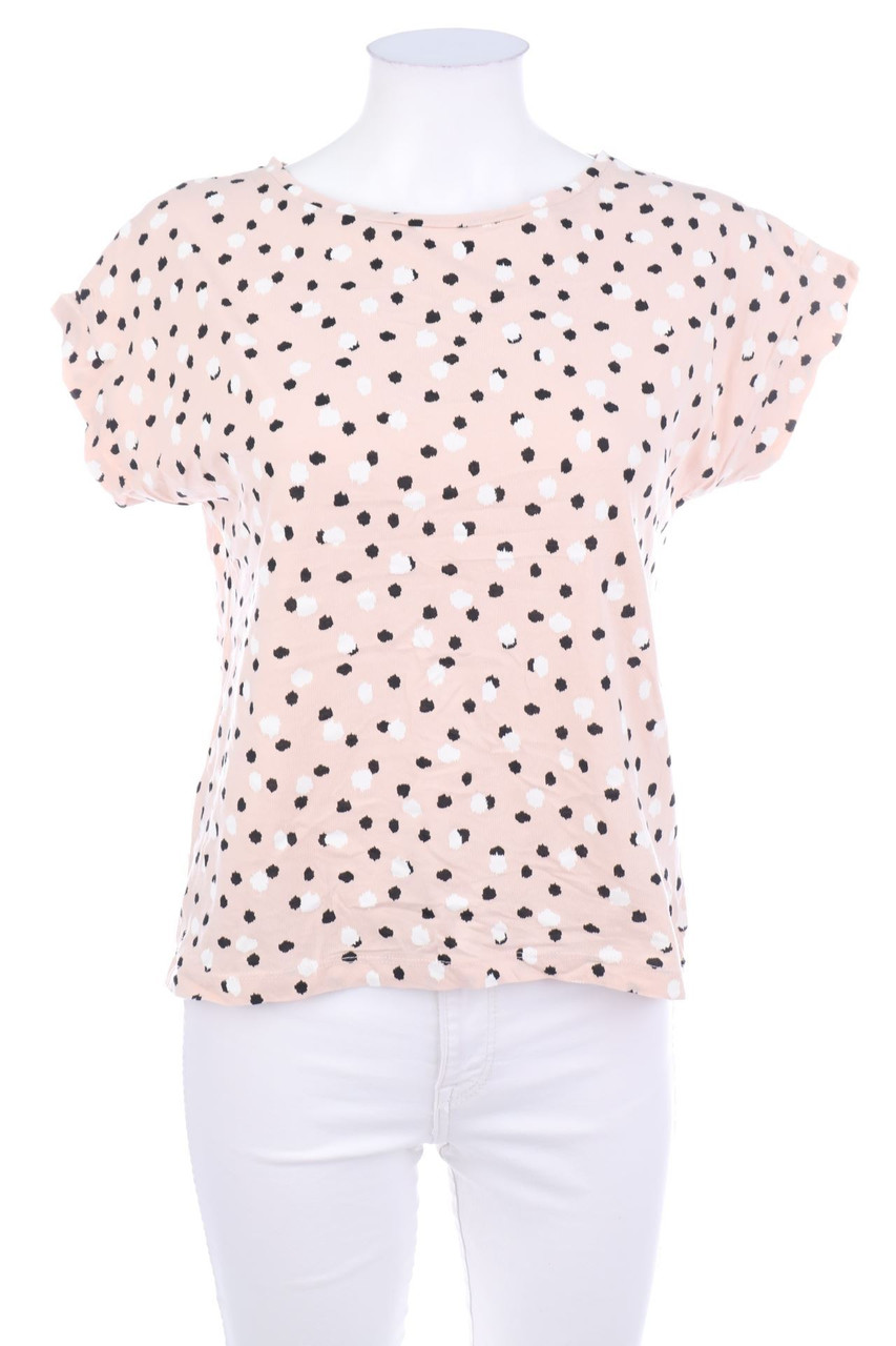 MANGO - Kurzarm-Shirt mit Punkten - XS