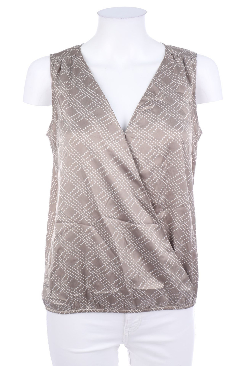 ANN TAYLOR - Blouse Top with Wrap-Effect with Dots - S