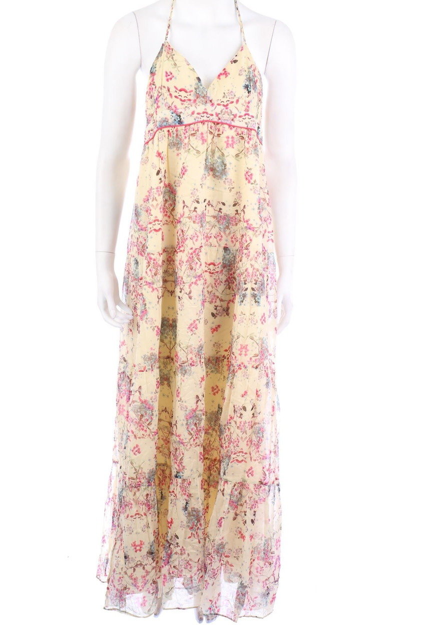 NAF NAF - Neckholder-Maxi-Kleid mit Blumen-Print - D 44