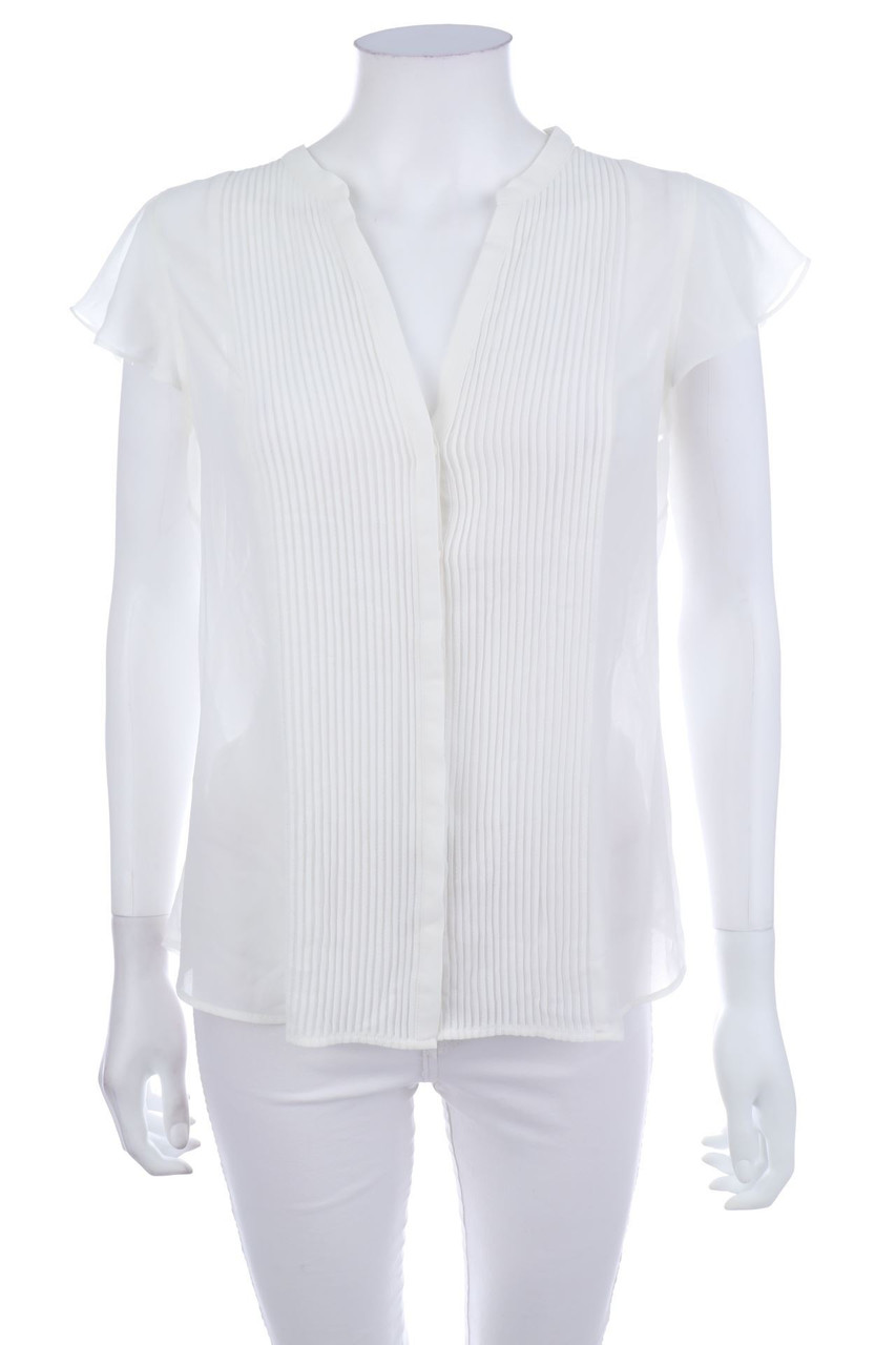 H&M - Volant-Bluse mit Biesen - L