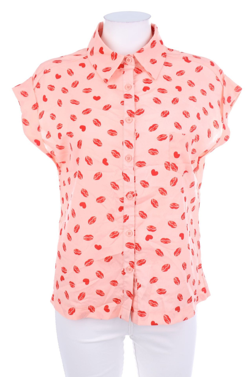 SECONDHAND - Shortsleeve Blouse with Print - D 42