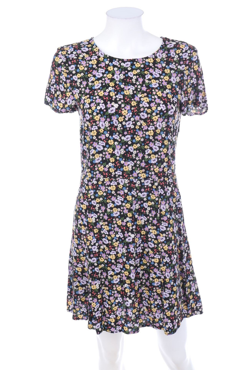 H&M - Kurzarm-Kleid mit floralem Muster - D 34