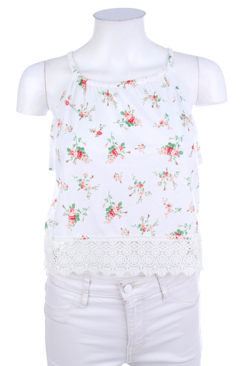 TALLY WEiJL - A-line Top with floral print with Lace - M