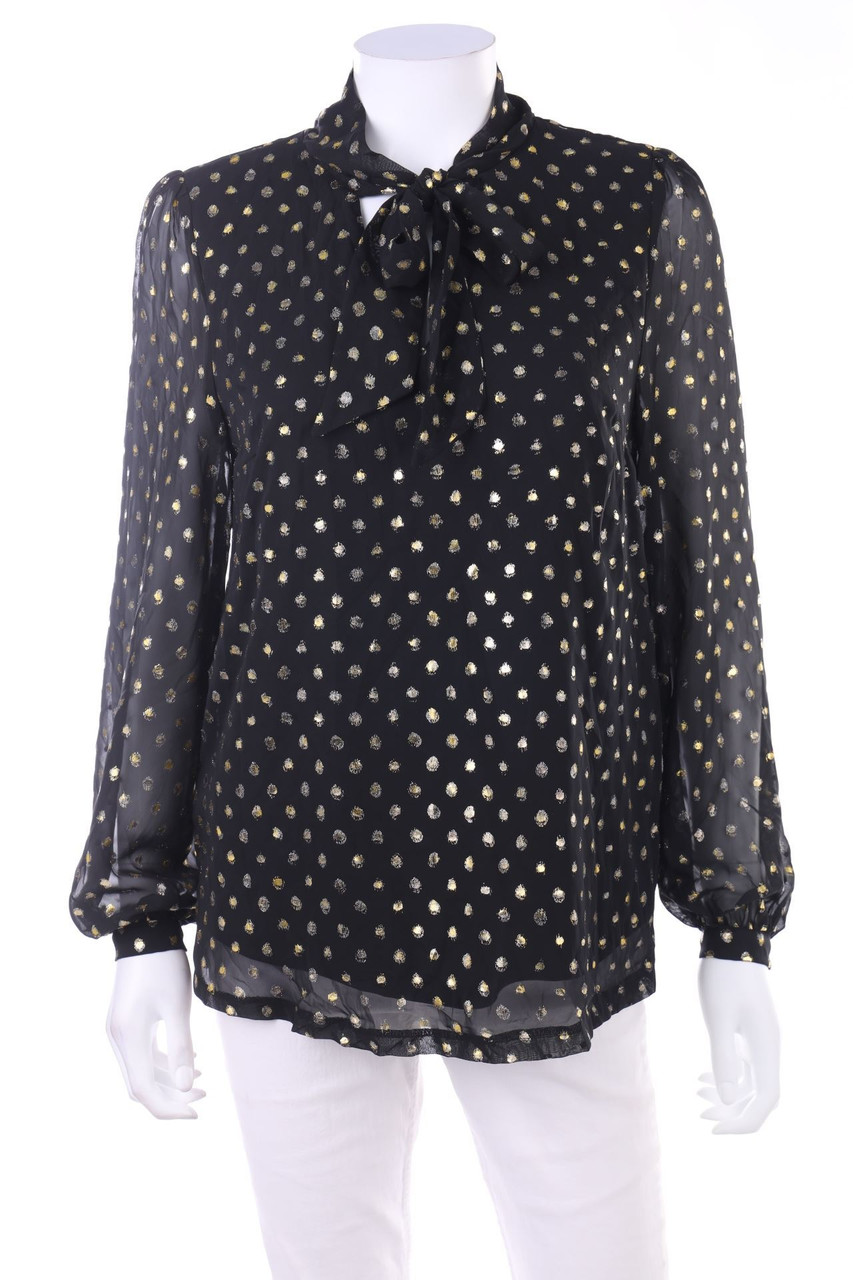 F&F - Chiffon-Schluppen-Bluse mit Metallic-Effekt - D 34