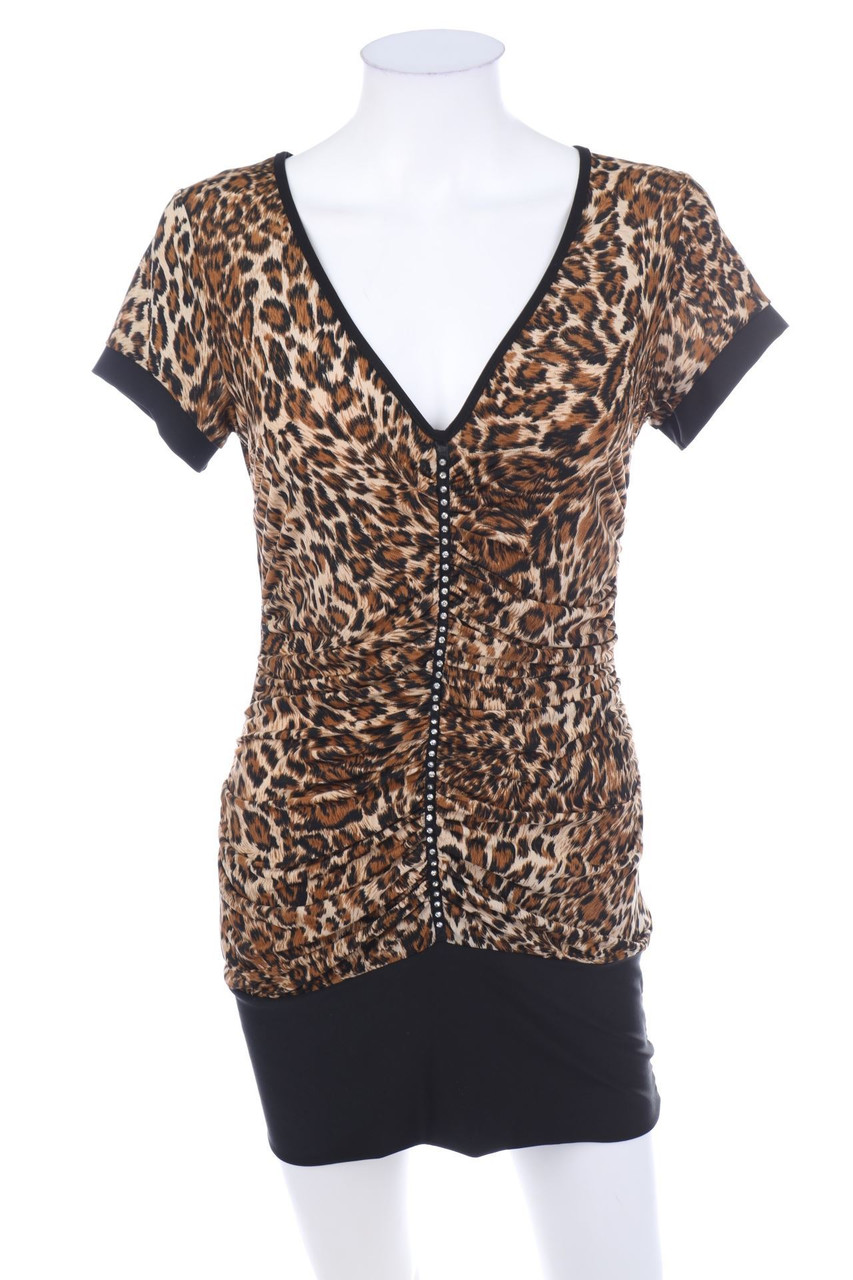 Feierli - Kleid mit Leo-Print - M
