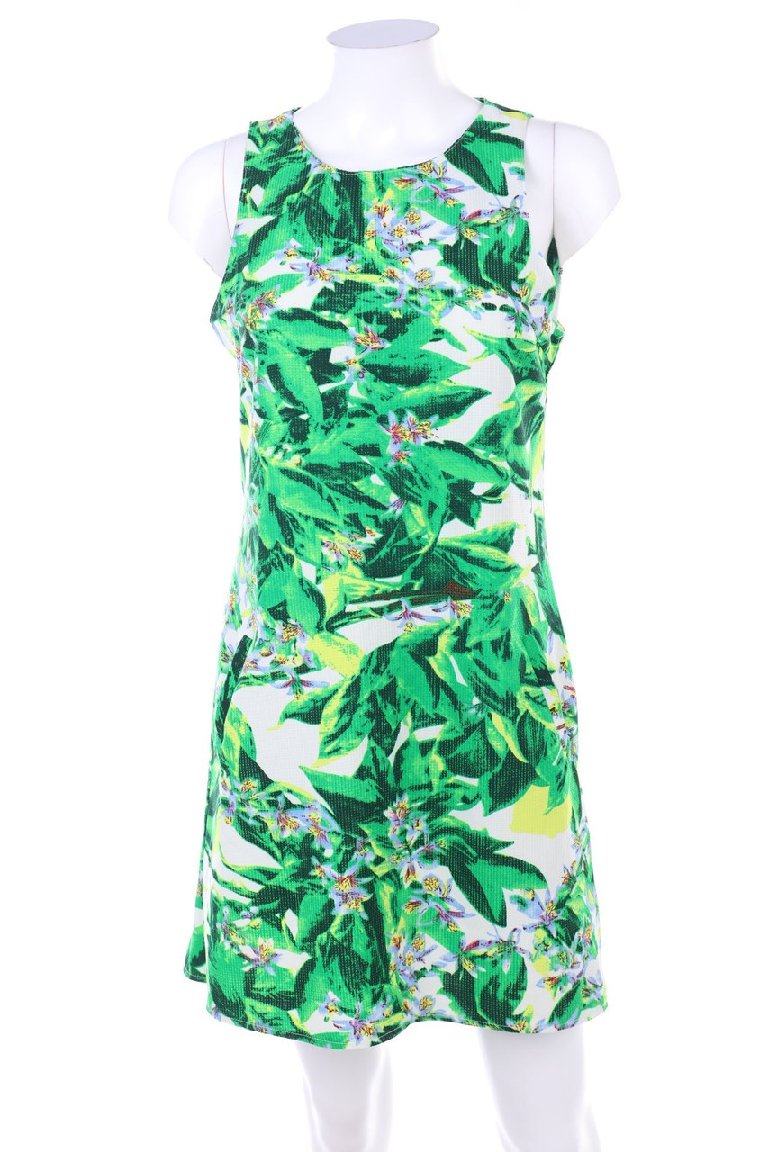 AMISU - Kleid mit Tropical Print - D 38