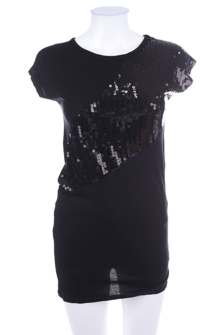 H&M - Kurzarm-Shirt mit Pailletten - D 30-32