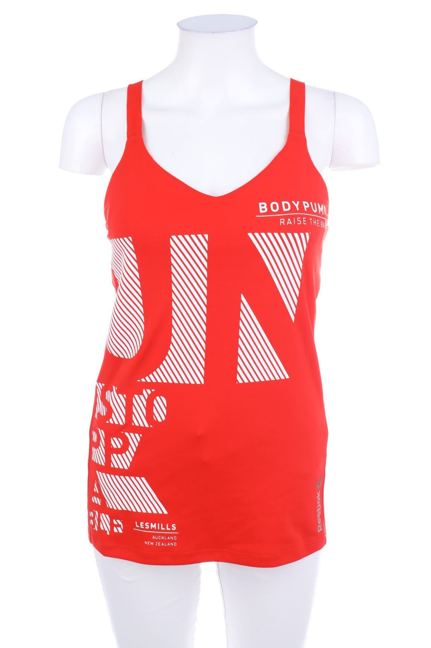 Reebok - Sport-Top mit Statement-Print - S