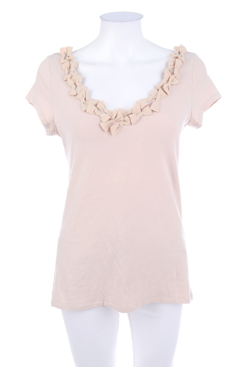 H&M - Kurzarm-Shirt mit Applikationen - L