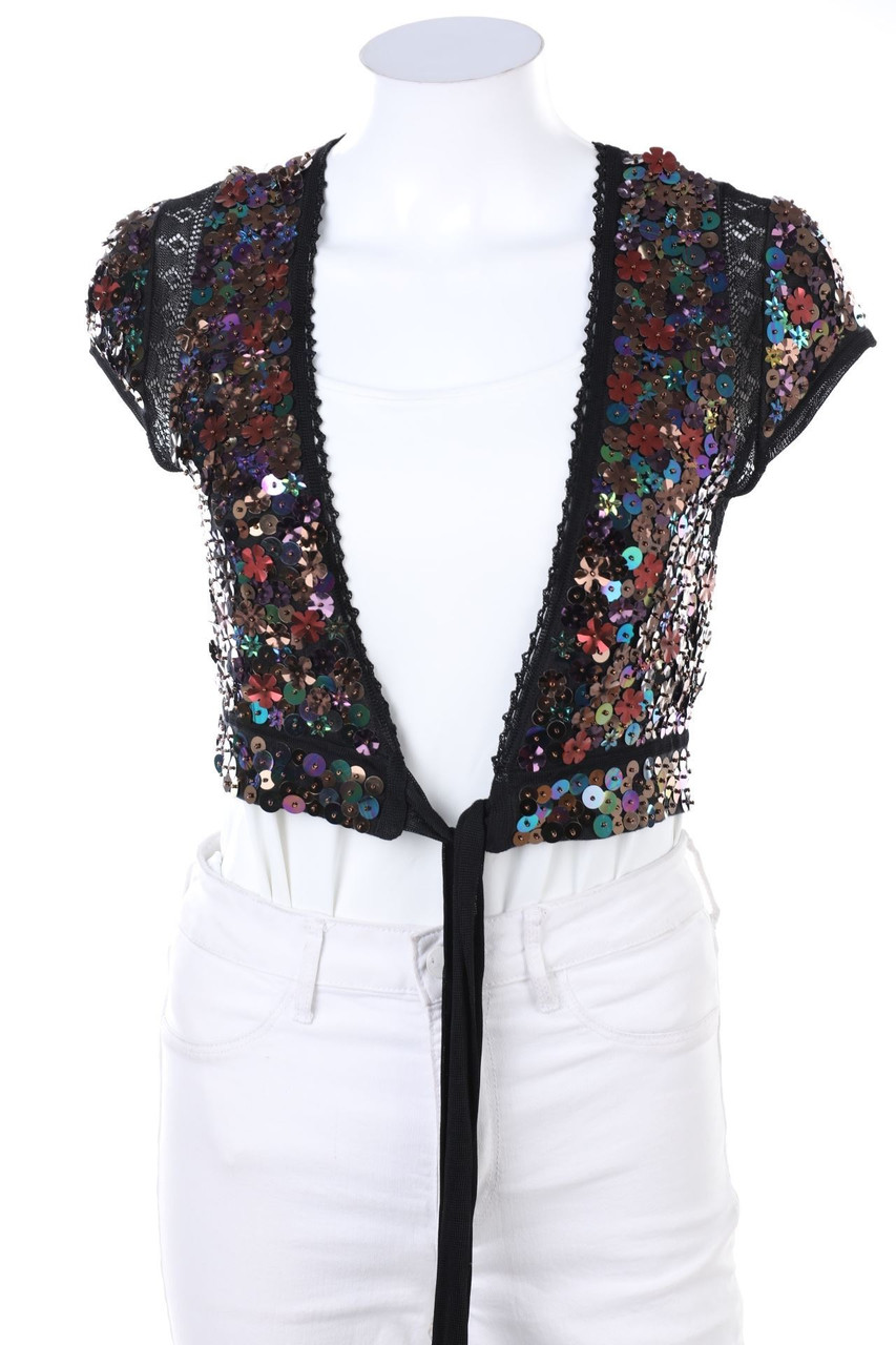 KAREN MILLEN - Cropped Cardigan with Sequins - D 30