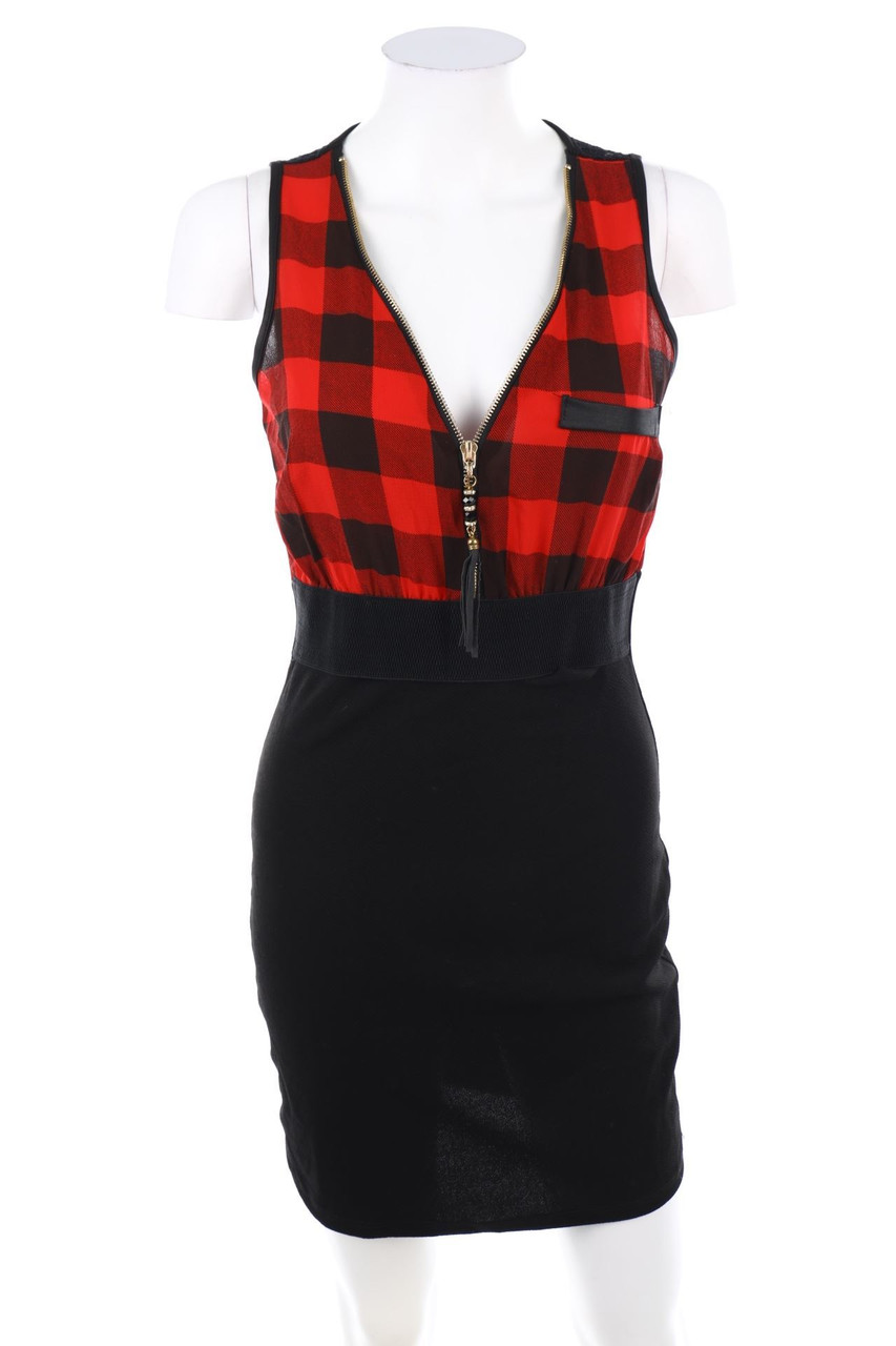 JT exclusive by colloseum - Checked Dress with Lace - S