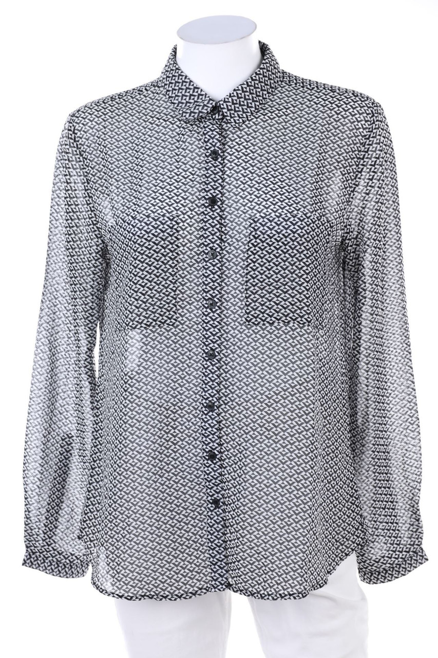 AMISU - Hemd-Bluse mit Muster - S