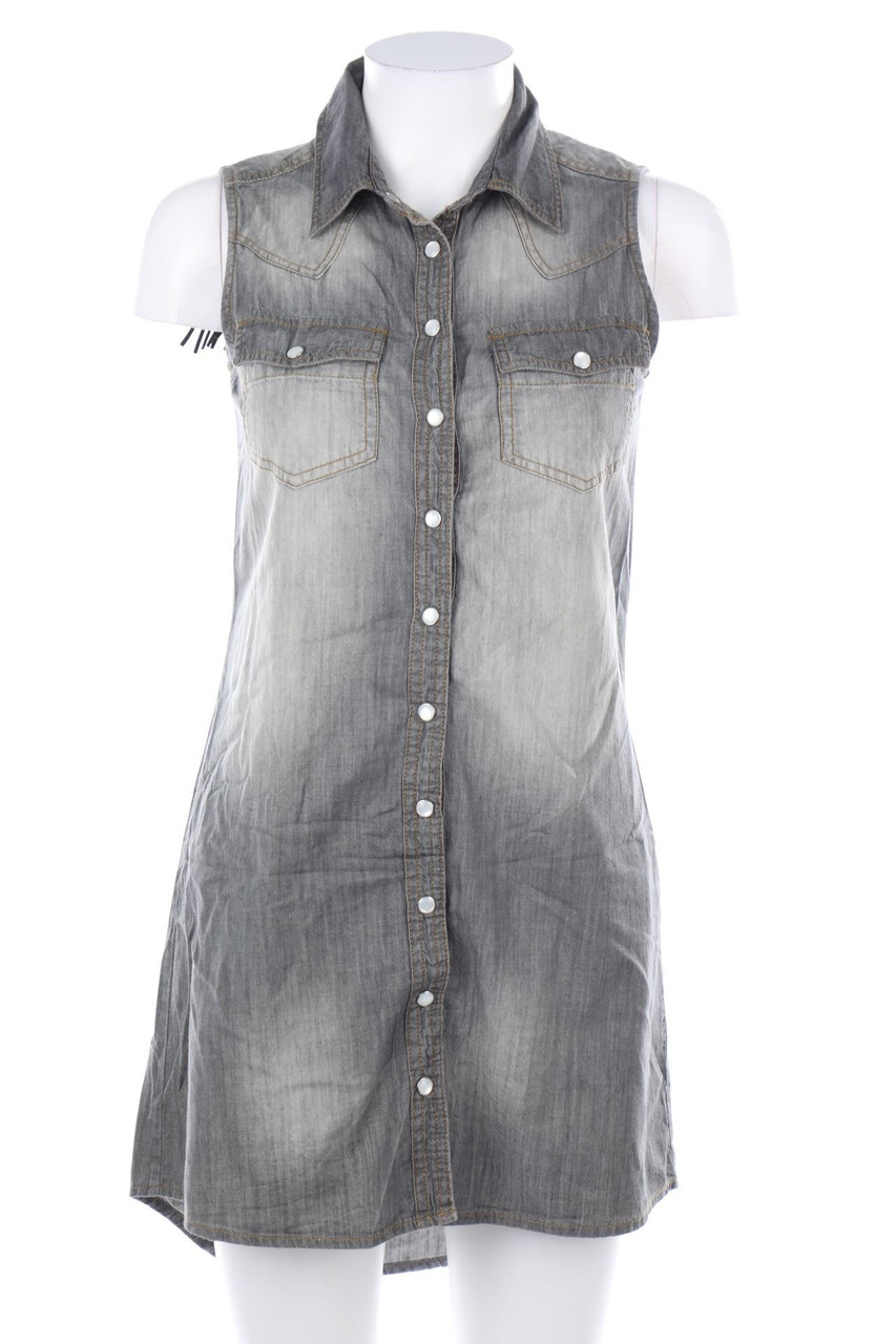 AMISU - Blusenkleid mit Fransen - D 34