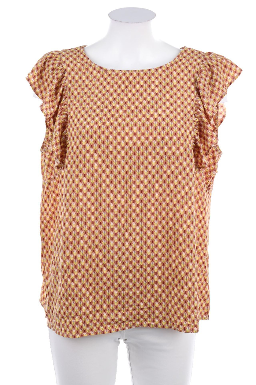 Kiabi - Kurzarm-Bluse mit Volants - XL