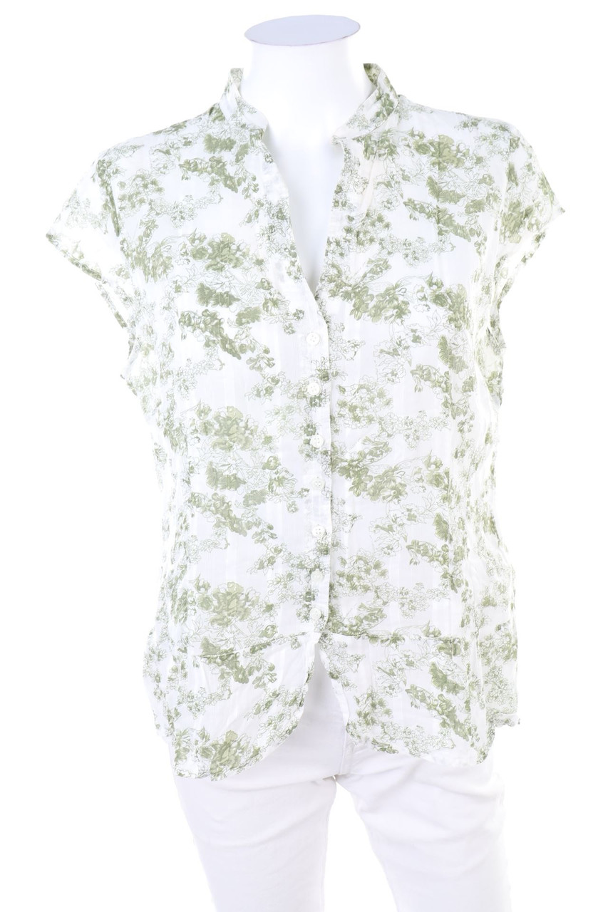 H&M - Kurzarm-Bluse aus Baumwolle - XXL